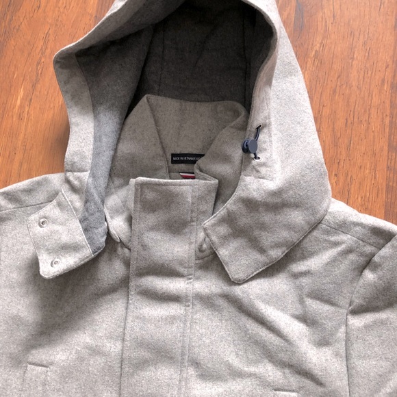 Tommy Hilfiger Snowdon Wool Blend Hooded Parka Coat Sz. 42R/ L - Picture 7 of 8
